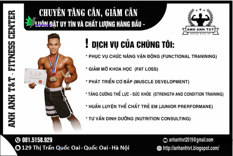Anh Anh T&T Fitness Center – Top phòng tập gym uy tín tại Quốc Oai, Hà Nội