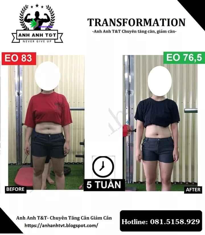 Qúa trình thay đổi rõ rệt của các học viên tại Anh Anh T&T Fitness Center