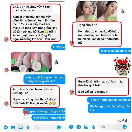 Kem body trắng da