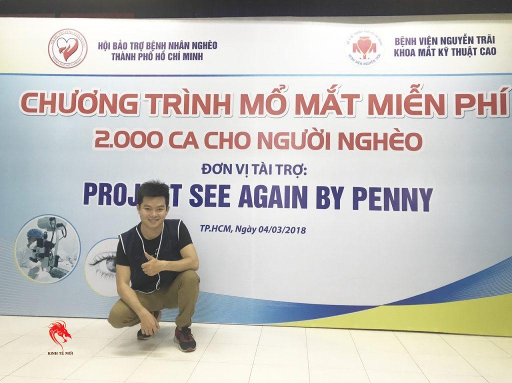 Anh Minh Sang tham gia hoạt động thiện nguyện