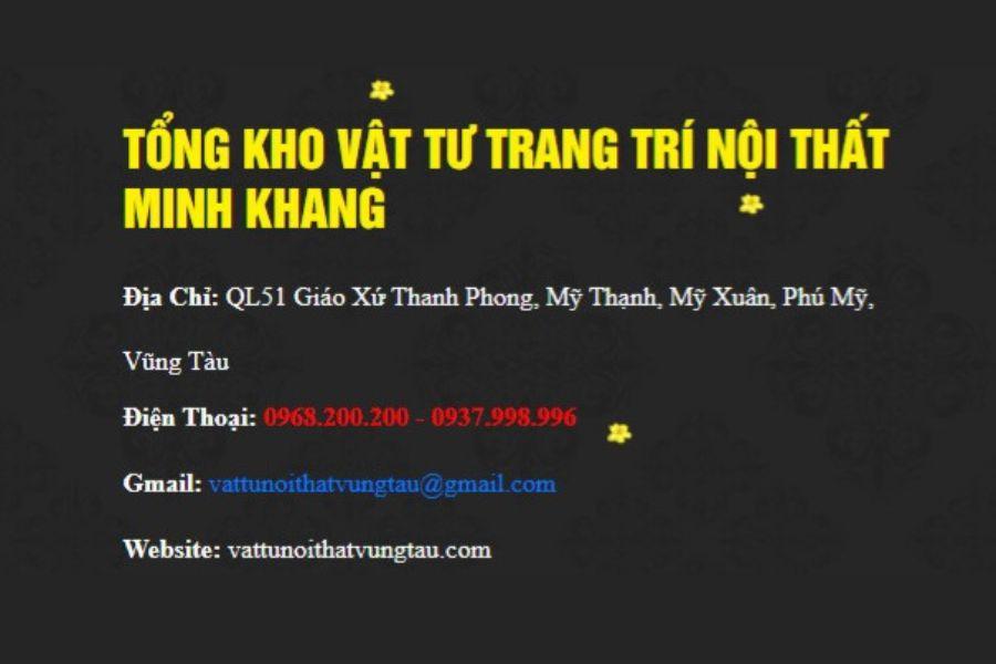 Thông tin liên hệ với Vật liệu nội thất Minh Khang